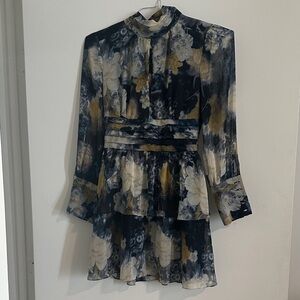 Floral Long-Sleeve Dress NWOT originally $230
